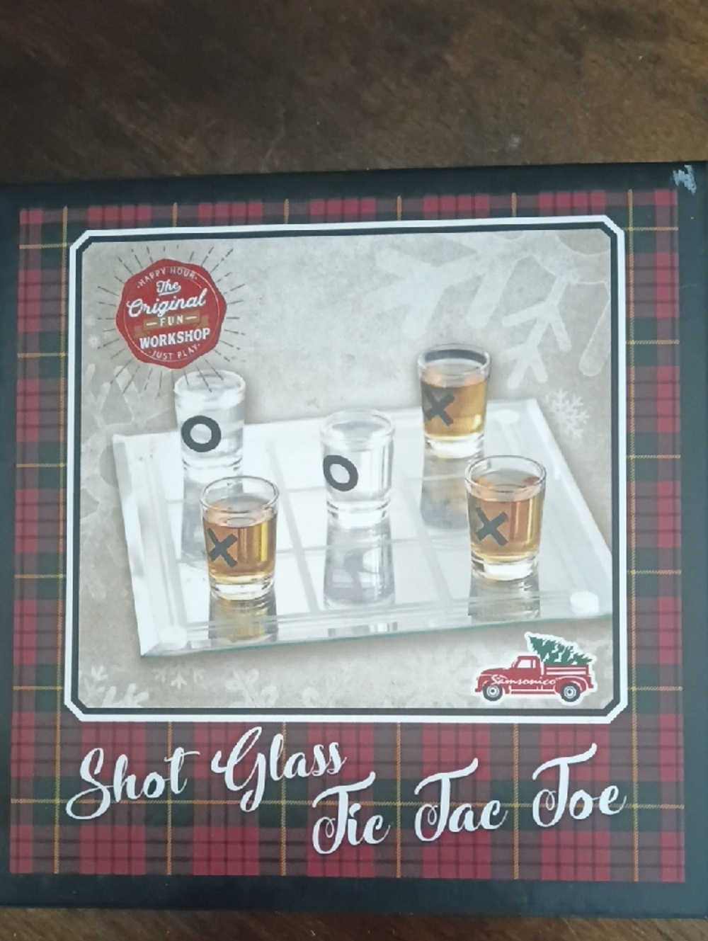 Shot Glass Tic Tac Toe Party Set - Clear Glass by